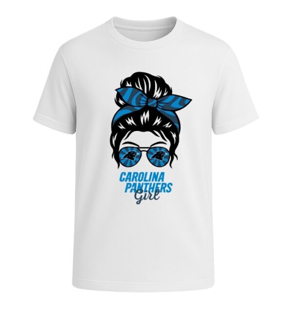 Carolina Panthers Girl Messy Bun Glasses