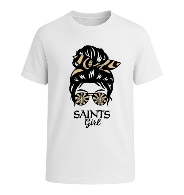 New Orleans Saints Girl Messy Bun Glasses