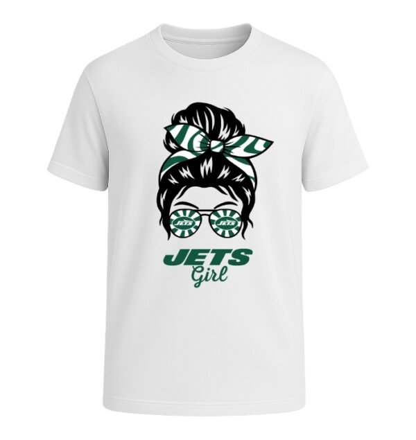 New York Jets Girl Messy Bun Glasses